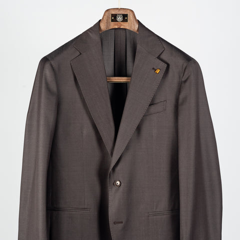 Latorre Textured Brown Summer Suit - Wool, Italian, Made In Italy - View 6