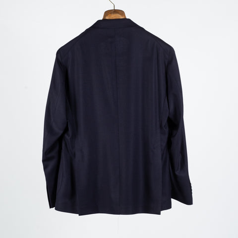 Tagliatore Classic Navy Blazer - Wool, Silk, Oxford, Made In Italy - View 5