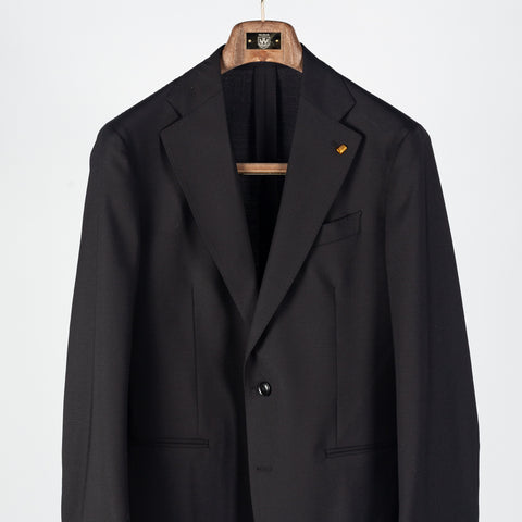 Latorre Black Stretch Suit - Wool, Stretch, Italian, Made In Italy - View 6