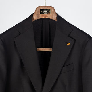 Latorre Black Stretch Suit - Wool, Stretch, Italian, Made In Italy - View 7