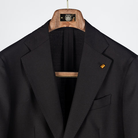 Latorre Black Stretch Suit - Wool, Stretch, Italian, Made In Italy - View 7