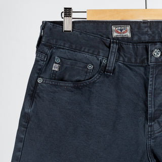 Tellis Salvage Sulfur Marine Haze - Black, Cotton, Denim, Stretch, Slim Fit, Check, Artisan - Detail View