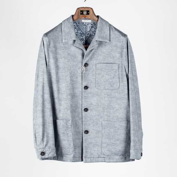 Light Grey Cotton Blend Overshirt