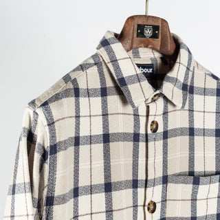 Barbour Vennel Textured Tartan Overshirt - Cotton - Back View
