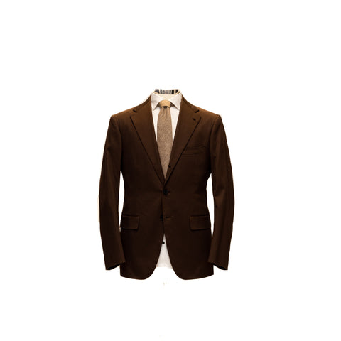 Casa Del Sarto Mocha Heavyweight Peached Twill Cotton 2pc Suit 1