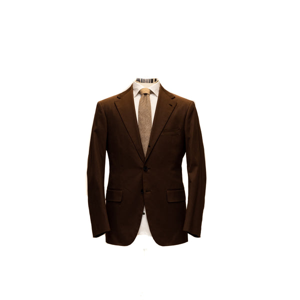 Mocha Heavyweight Peached Twill Cotton 2pc Suit