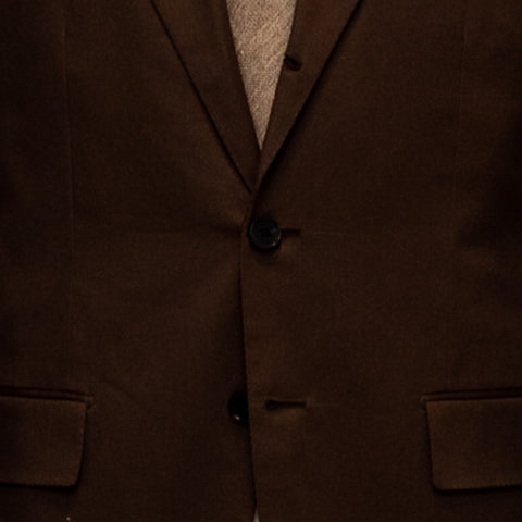Casa Del Sarto Mocha Heavyweight Peached Twill Cotton 2pc Suit 4