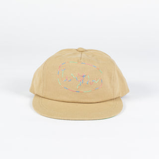 Wythe Khaki Chainstitched Canvas Ranch Hat - Red, Cotton, Denim, Canvas