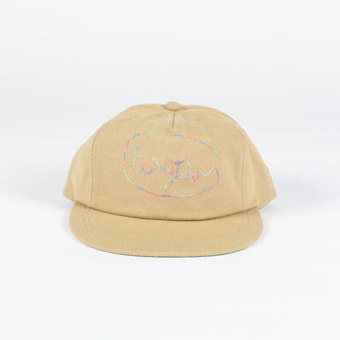 Wythe Khaki Chainstitched Canvas Ranch Hat - Red, Cotton, Denim, Canvas