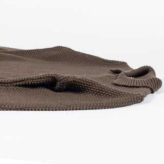 Wythe Dusty Olive Moss Stitch Collared Sweater - Tan, Cotton, Linen, Stretch, Textured, Made In Peru - View 8