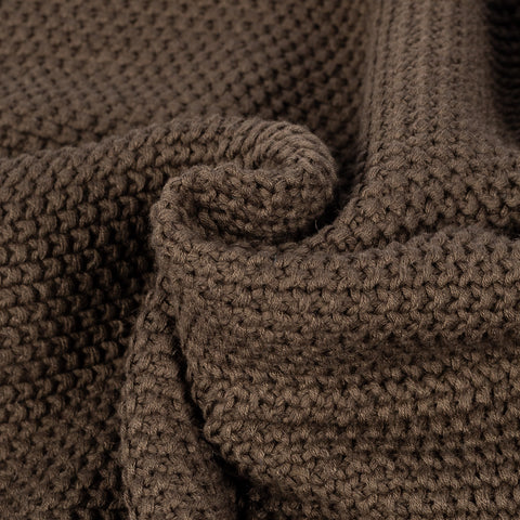 Wythe Dusty Olive Moss Stitch Collared Sweater - Tan, Cotton, Linen, Stretch, Textured, Made In Peru - Alternate View