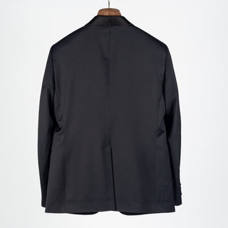 Tagliatore Navy Super 110 Wool Shawl Lapel Tuxedo - Wool, Silk, Super 110, Tapered, Matte, Made In Italy - View 5