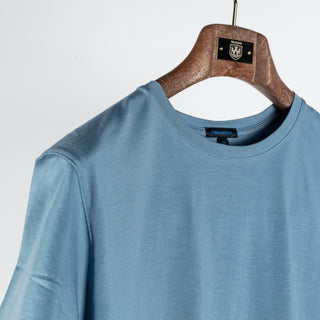 Steel Blue Seasonal PYA Iconic T-Shirt - Cotton, Pima Cotton, Peruvian Pima, Slim Fit, Made In Peru - Detail View