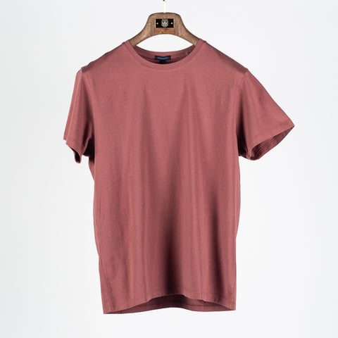 Brick Red Seasonal PYA Iconic T-Shirt - Blue, Cotton, Pima Cotton, Peruvian Pima, Slim Fit, Made In Peru