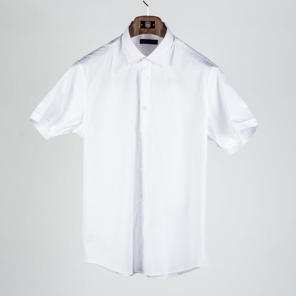 White Short Sleeve Button Up Shirt