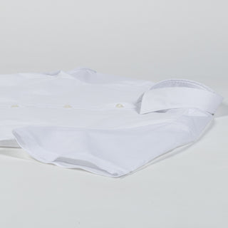 PYA White Short Sleeve Button Up Shirt - Cotton, Polyester, Stretch, Slim Fit - View 7
