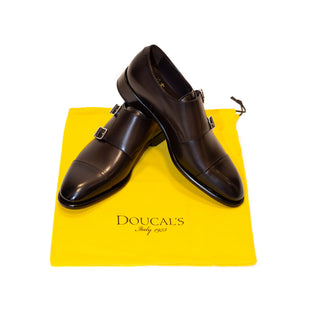 Doucal’s Chocolate Brown Leather Monk Strap Dress Shoes 2