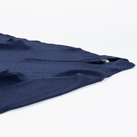 Gran Sasso Vintage Navy Wool 1/4 Zip Sweater - Wool, Merino, Knit, Made In Italy - View 8