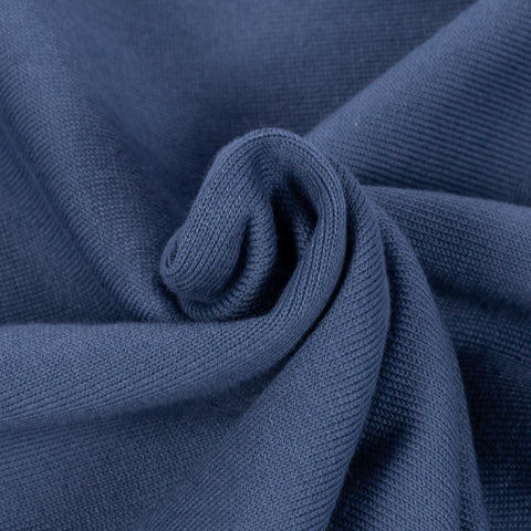Gran Sasso Blue 2-ply Cotton Crewneck Knit T-shirt - Cotton, Italian, Regular Fit, Made In Italy - Alternate View