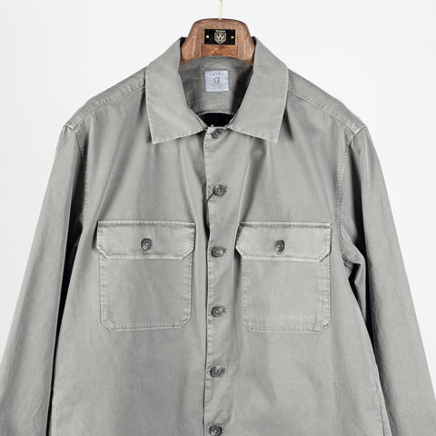 Xacus Graphite Dyed Shacket - Grey, Cotton - View 6
