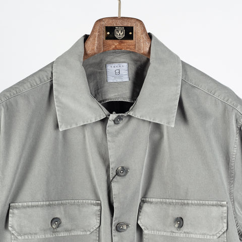 Xacus Graphite Dyed Shacket - Grey, Cotton - View 7