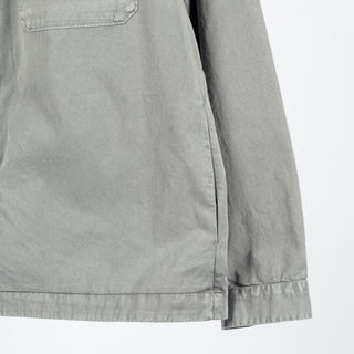 Xacus Graphite Dyed Shacket - Grey, Cotton - Back View