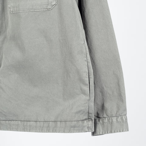 Xacus Graphite Dyed Shacket - Grey, Cotton - Back View