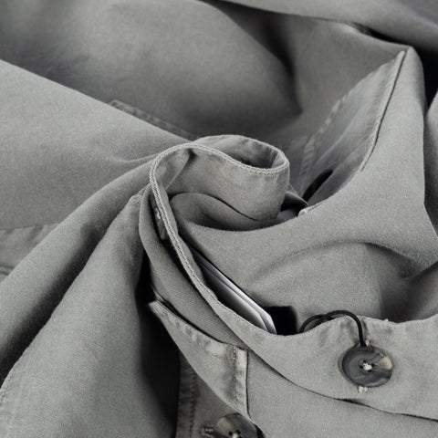 Xacus Graphite Dyed Shacket - Grey, Cotton - Alternate View