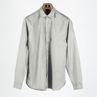 Xacus Graphite Dyed Button Up Shirt - Grey, Cotton