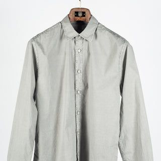 Xacus Graphite Dyed Button Up Shirt - Grey, Cotton - View 6