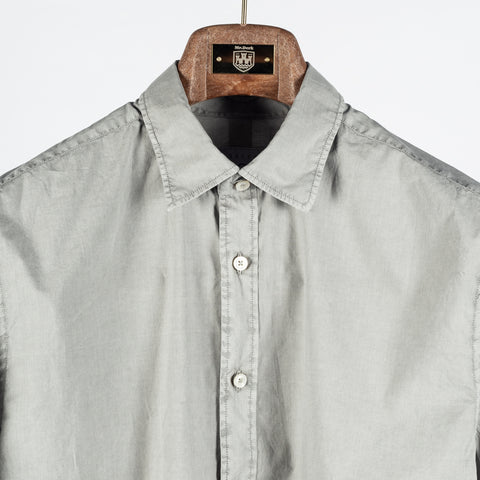 Xacus Graphite Dyed Button Up Shirt - Grey, Cotton - View 7