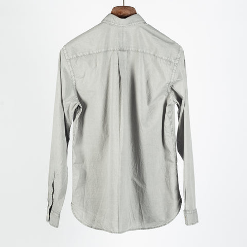 Xacus Graphite Dyed Button Up Shirt - Grey, Cotton - View 5