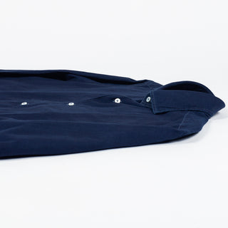 Xacus Dark Blue Muslin Washed Shirt - Cotton, Silk - View 8