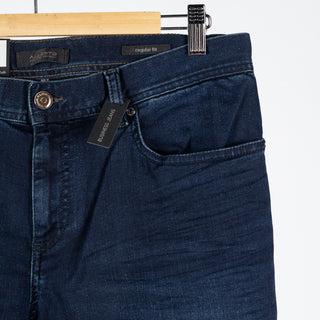 Alberto Navy Pipe 1563 Pipe Denim - Cotton, Denim, Polyester - View 7