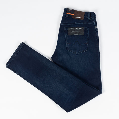 Alberto Navy Pipe 1563 Pipe Denim - Cotton, Denim, Polyester - View 9