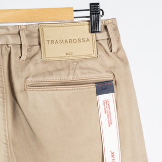 Tramarossa Tan Super Stretch Luis Chinos - Cotton, Suede, Polyester, Regular Fit, Matte, Made In Italy - View 7
