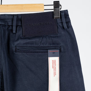 Tramarossa Navy Super Stretch Luis Chinos - Cotton, Suede, Polyester, Regular Fit, Matte, Made In Italy - View 7