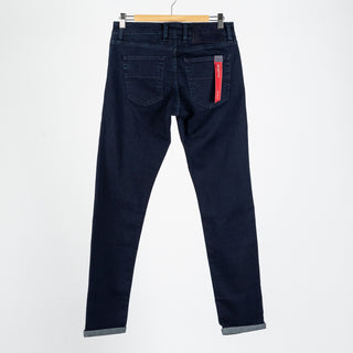 Tramarossa Blue Raw R-Elax Michelangelo Stretch Denim - Cotton, Denim, Suede, Slim Fit, Matte, Made In Italy - View 5