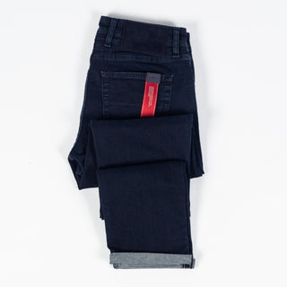 Tramarossa Blue Raw R-Elax Michelangelo Stretch Denim - Cotton, Denim, Suede, Slim Fit, Matte, Made In Italy - View 8