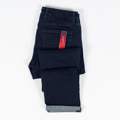 Tramarossa Blue Raw R-Elax Michelangelo Stretch Denim - Cotton, Denim, Suede, Slim Fit, Matte, Made In Italy - View 8