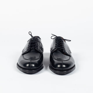 Alden 87150 Black Shell Cordovan V-Tip Blucher - Wool, Denim, Leather - Back View