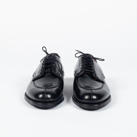 Alden 87150 Black Shell Cordovan V-Tip Blucher - Wool, Denim, Leather - Back View