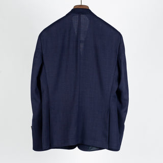 Joop Navy Herringbone Hoverest Blazer - Wool, Linen, Denim, Slim Fit - View 5