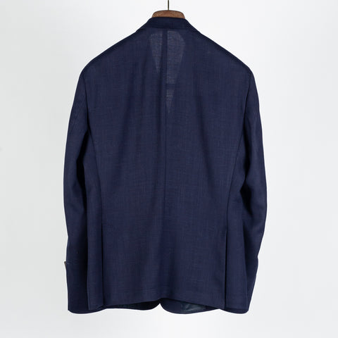 Joop Navy Herringbone Hoverest Blazer - Wool, Linen, Denim, Slim Fit - View 5