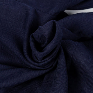 Joop Navy Herringbone Hoverest Blazer - Wool, Linen, Denim, Slim Fit - Alternate View