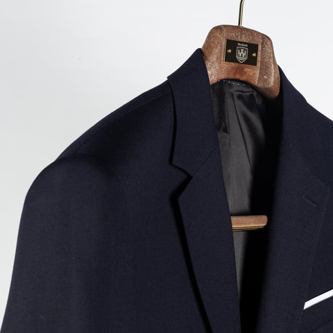 Joop Navy Herby-Blayr Travel Suit - Wool, Polyester, Stretch, Slim Fit - Detail View