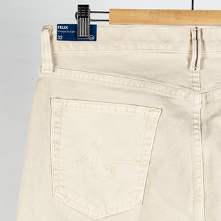 Felix Sulfur Sienna Sand Vintage Straight Selvage Denim - Black, Cotton, Denim, Stretch, Straight Fit - View 6