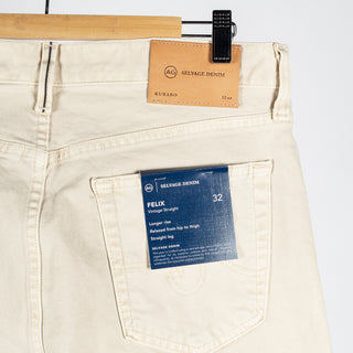 Felix Sulfur Sienna Sand Vintage Straight Selvage Denim - Black, Cotton, Denim, Stretch, Straight Fit - View 7