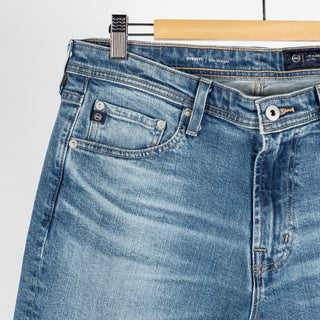 AG Everett Chaparral Comfort Stretch Denim - Blue, Cotton, Denim, Lyocell, Relaxed Fit, Knit - Detail View