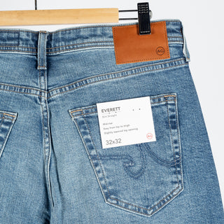 AG Everett Chaparral Comfort Stretch Denim - Blue, Cotton, Denim, Lyocell, Relaxed Fit, Knit - View 7